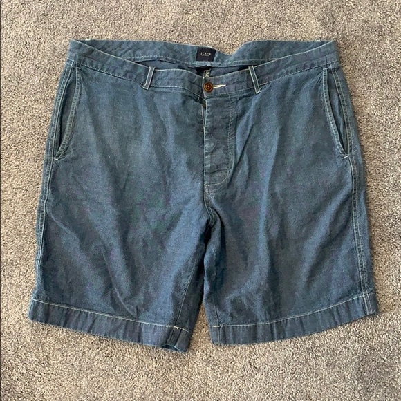 J. Crew Chambray Blue railroad short size 36 - Picture 1 of 4